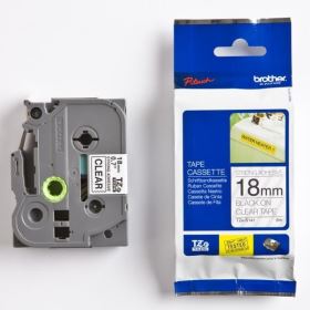 Nhãn in Brother TZE-S141, Black on Clear, 18mm x 8m