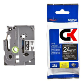 Nhãn in Brother TZe-355, White on Black, 24mm x 8m