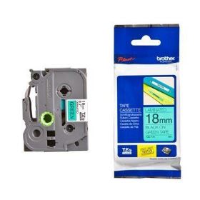 Nhãn in Brother TZe-741, Black on Green, 18mm x 8m