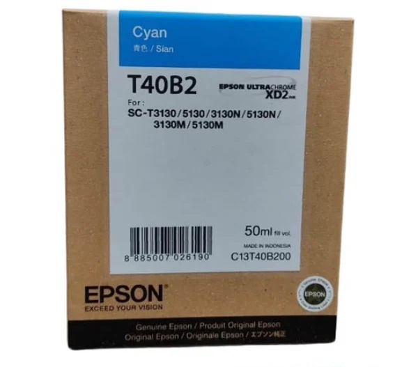 Mực in Epson T40B Cyan 50ml cho SureColor SC-T3130N (C13T40B200)