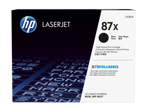 HP 87X HIGH YIELD BLACK ORIGINAL ALASERJET TONER CARTRIDGE (CF287X)