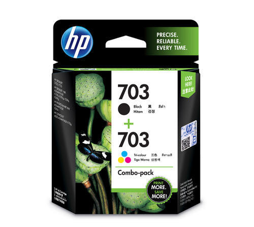 HP 703 2-pack Black/Tri-color Original Ink Advantage Cartridges (F6V32AA)