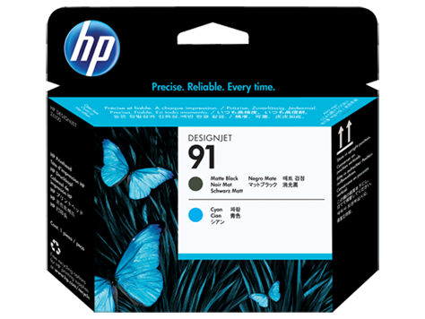 HP 91 MATTE BLACK AND CYAN DESIGNJET PRINTHEAD (C9460A)