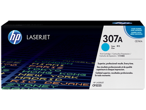 HP 307A CYAN ORIGINAL LASERJET TONER CARTRIDGE (CE741A)