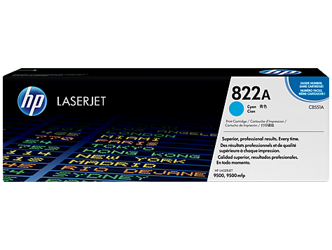 HP 822A CYAN ORIGINAL LASERJET TONER CARTRIDGE (C8551A)