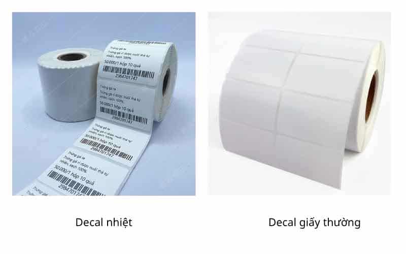 Giấy in nhiệt và decal nhiệt khác nhau thế nào?
