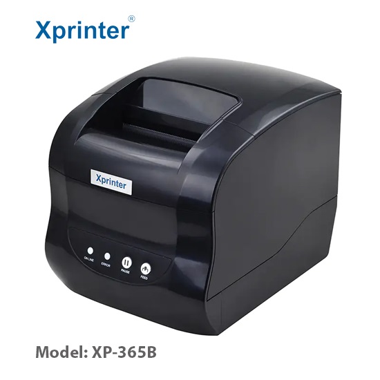 Máy in tem nhãn và hóa đơn Xprinter XP-365B USB LAN Serial in nhiệt trực tiếp khổ 80mm
