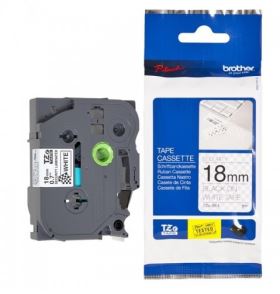 Nhãn in Brother TZE-SE4, Black on White, 18mm x 8m