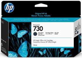 HP 730B 130-ml Matte Black DesignJet Ink Cartridge (3ED45A)