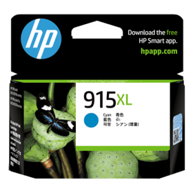 HP 915XL High Yield Cyan Original Ink Cartridge (3YM19AA)
