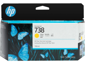 HP 738 130ml Yellow DesignJet Ink Cartridge (498N7A)