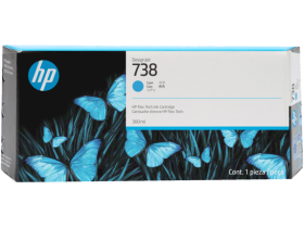 HP 738 300ml Cyan DesignJet Ink Cartridge (676M6A)