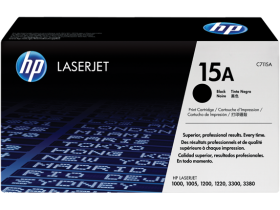 HP 15A Black Original LaserJet Toner Cartridge (C7115A)