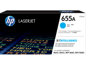 HP 655A Cyan Original LaserJet Toner Cartridge (CF451A)