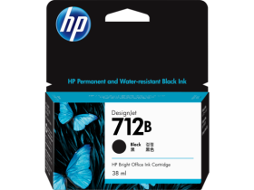 HP 712B 38-ml Black DesignJet Ink Cartridge (3ED28A)