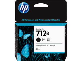 HP 712B 80-ml Black DesignJet Ink Cartridge (3ED29A)