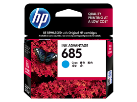 HP 685 Cyan Original Ink Advantage Cartridge (CZ122AA)