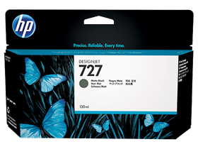 HP 727 130-ml Matte Black DesignJet Ink Cartridge (B3P22A)