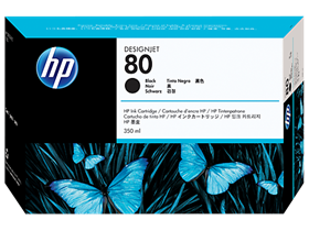 HP 80 350-ml Black DesignJet Ink Cartridge (C4871A)