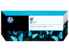 HP 81 680-ml Cyan DesignJet Dye Ink Cartridge (C4931A)