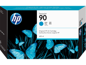 HP 90 400-ml Cyan DesignJet Ink Cartridge (C5061A)