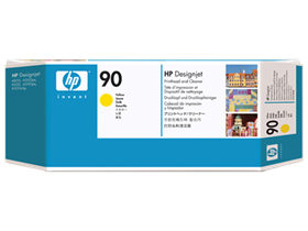 HP 90 Yellow DesignJet Printhead and Printhead Cleaner(C5057A)