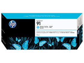 HP 91 775-ml Light Cyan DesignJet Pigment Ink Cartridge (C9470A)