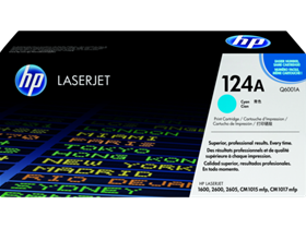HP 124A Cyan Original LaserJet Toner Cartridge (Q6001A)
