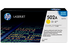HP 502A Yellow Original LaserJet Toner Cartridge (Q6472A)