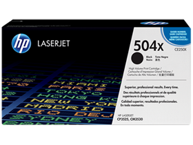 HP 504X High Yield Black Original LaserJet Toner Cartridge (CE250X)