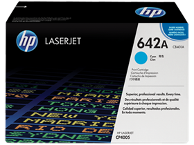HP 642A Cyan Original LaserJet Toner Cartridge (CB401A)