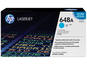 HP 648A Cyan Original LaserJet Toner Cartridge (CE261A)