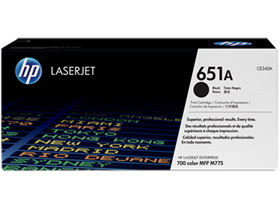 HP 651A Black Original LaserJet Toner Cartridge (CE340A)