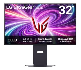 Màn hình LG 32GS95UV-B.ATV 31.5 inch OLED Dual Mode 4K 240Hz / FHD 480Hz – 0.03ms, loa tích hợp, chân đế linh hoạt