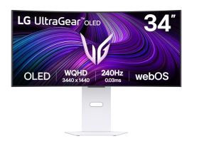 Màn hình LG 34GX90SA-W.ATV 34 inch cong OLED 2K 240Hz 0.03ms – USB-C 65W, chân đế linh hoạt, màu trắng