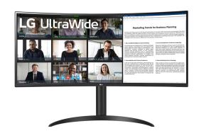 Màn hình LG 34WR55QC-B.ATV 34 inch cong VA WQHD 100Hz 5ms – Tỷ lệ 21:9, USB-C 65W, chân đế điều chỉnh nghiêng cao