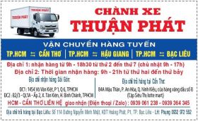 Chành xe Thuận Phát tuyến TP.HCM – Cần Thơ, Hậu Giang, Bạc Liêu: Thông tin gửi và nhận hàng