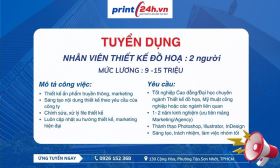 Tin tuyển dụng nhân viên thiết kế đồ họa tại Print24h.vn