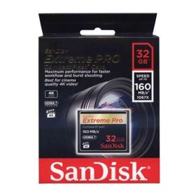 Thẻ Nhớ SanDisk Extreme Pro 32GB CompactFlash – VPG65, UDMA 7, Đọc 160MB/s, Ghi 150MB/s (SDCFXPS-032G-X46)