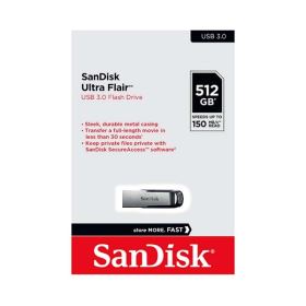 USB SanDisk Ultra Flair 512GB CZ73 – USB 3.0, Vỏ Kim Loại Thời Trang, Tốc Độ Cao (SDCZ73-512G-G46)