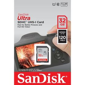 Thẻ nhớ SanDisk Ultra 32GB SDHC – UHS-I, Class 10, Tốc độ đọc 120MB/s (SDSDUN4-032G-GN6IN)