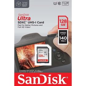 Thẻ nhớ SanDisk Ultra 128GB SDXC – UHS-I, Class 10, Tốc độ đọc 140MB/s (SDSDUNB-128G-GN6IN)