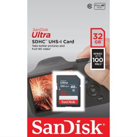 Thẻ nhớ SanDisk Ultra 32GB SDHC – UHS-I, Class 10, Tốc độ đọc 100MB/s (SDSDUNR-032G-GN3IN)