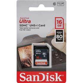 Thẻ nhớ SanDisk Ultra 16GB SDHC – UHS-I, Class 10, Tốc độ đọc 80MB/s (SDSDUNS-016G-GN3IN)