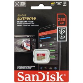 Thẻ nhớ SanDisk Extreme 256GB microSDXC – A2, V30, tốc độ 190MB/s, bảo hành 10 năm (SDSQXAV-256G-GN6MN)