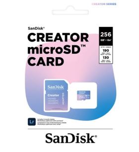 Thẻ nhớ SanDisk Extreme 256GB microSDXC – Dòng Creator, UHS-I, V30, Tốc độ 190MB/s Đọc, 130MB/s Ghi (SDSQXAV-256G-GN6MS)