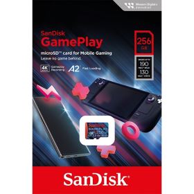 Thẻ nhớ SanDisk GamePlay 256GB microSDXC – A2, V30, tốc độ 190MB/s, dành cho mobile gaming, bảo hành 10 năm (SDSQXAV-256G-GN6XN)
