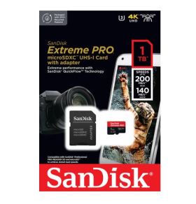 Thẻ nhớ SanDisk Extreme Pro 1TB microSDXC – A2, V30, tốc độ 200MB/s, kèm SD adapter (SDSQXCD-1T00-GN6MA)