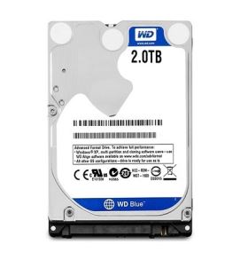 Ổ cứng HDD WD Blue 2TB 2.5 inch SATA 6Gb/s 128MB Cache 5400RPM (WD20SPZX) – Dòng mỏng 7mm, màu xanh, chính hãng dùng cho laptop