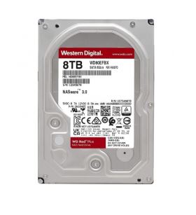 Ổ cứng HDD WD Red Plus 8TB 3.5 inch SATA 6Gb/s 256MB Cache 5640RPM (WD80EFPX) – Chính hãng, màu đỏ, chuyên dụng cho NAS, lưu trữ lớn, hoạt động 24/7